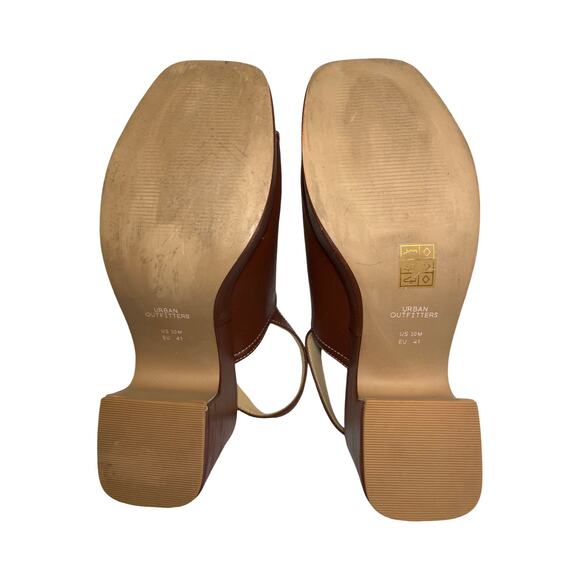 Urban Outfitters Brown Platform Block Heel Sandals Women’s 10M Retro Boho - Picture 5 of 9